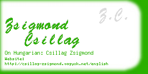 zsigmond csillag business card